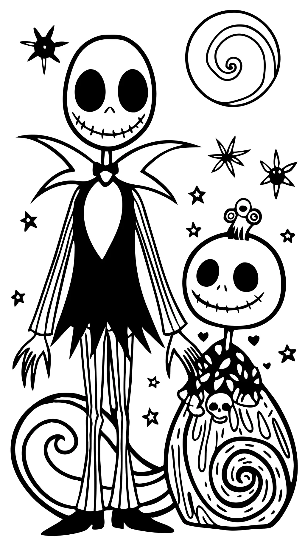 nightmare before christmas coloring pages free